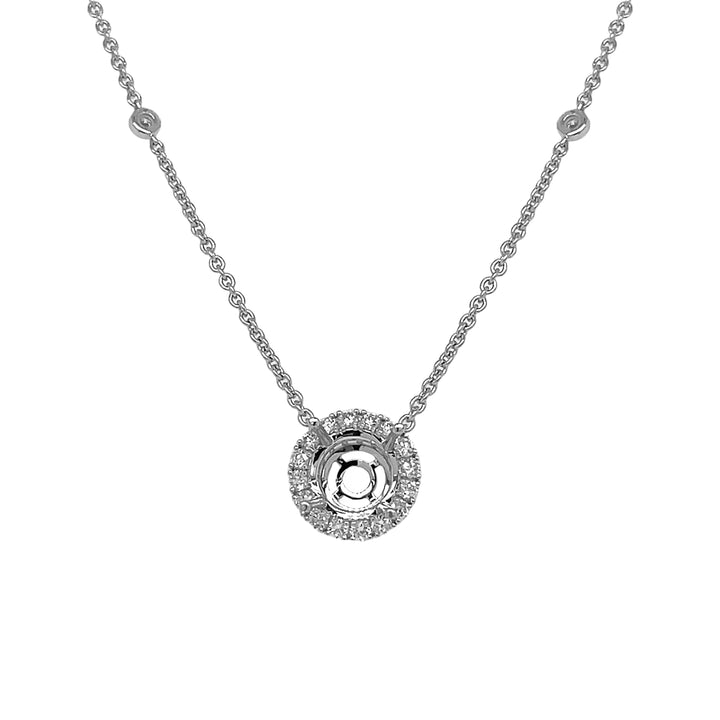 18kt White Gold Diamond Semi Mount