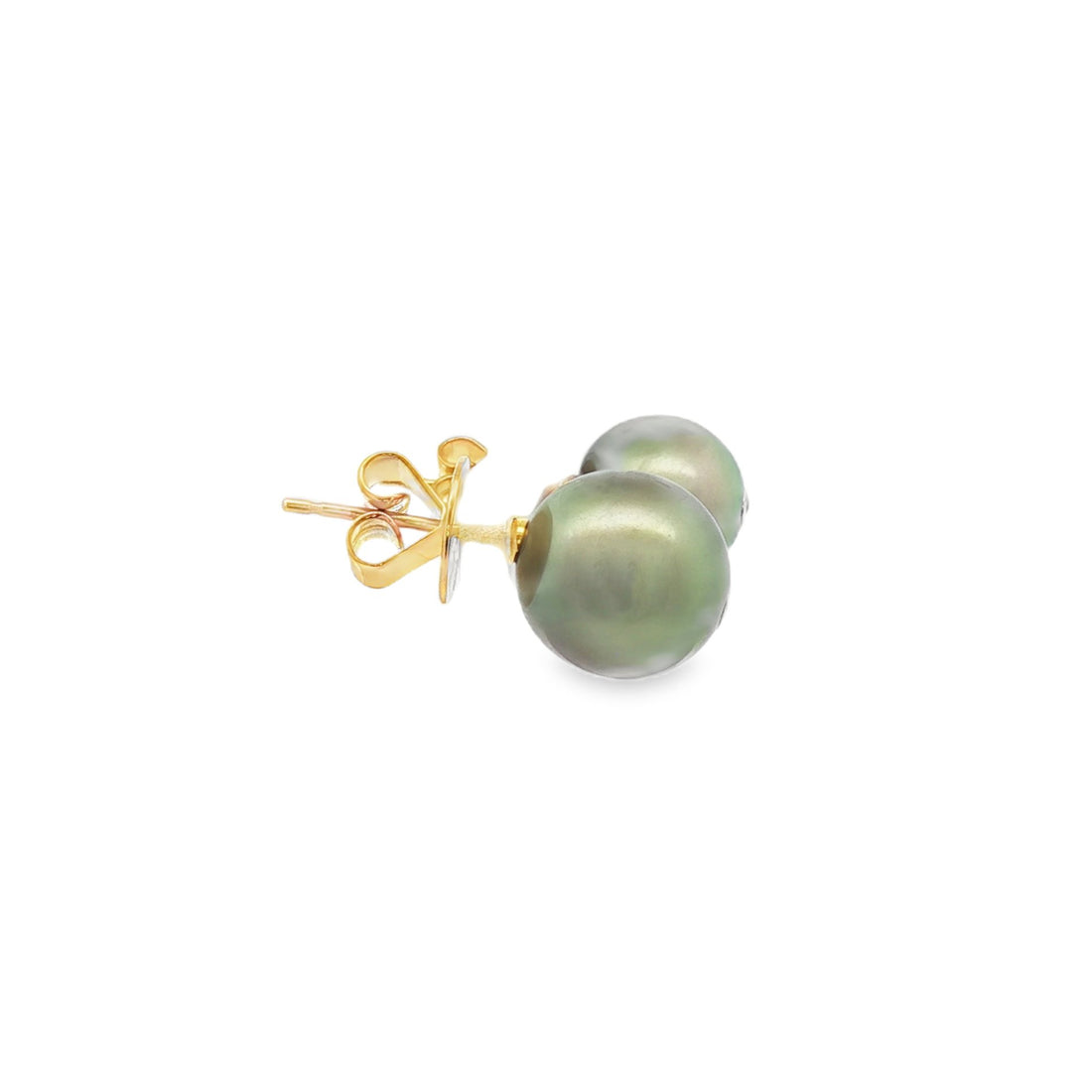 18kt Yellow And White Gold Diamond And Pearl Earrings