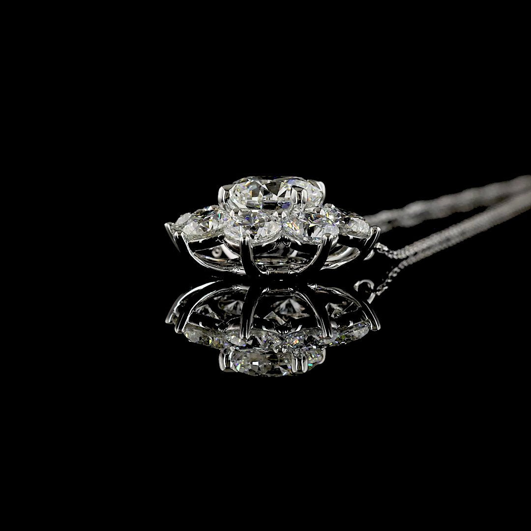 14kt White Gold Lab Diamond Pendant