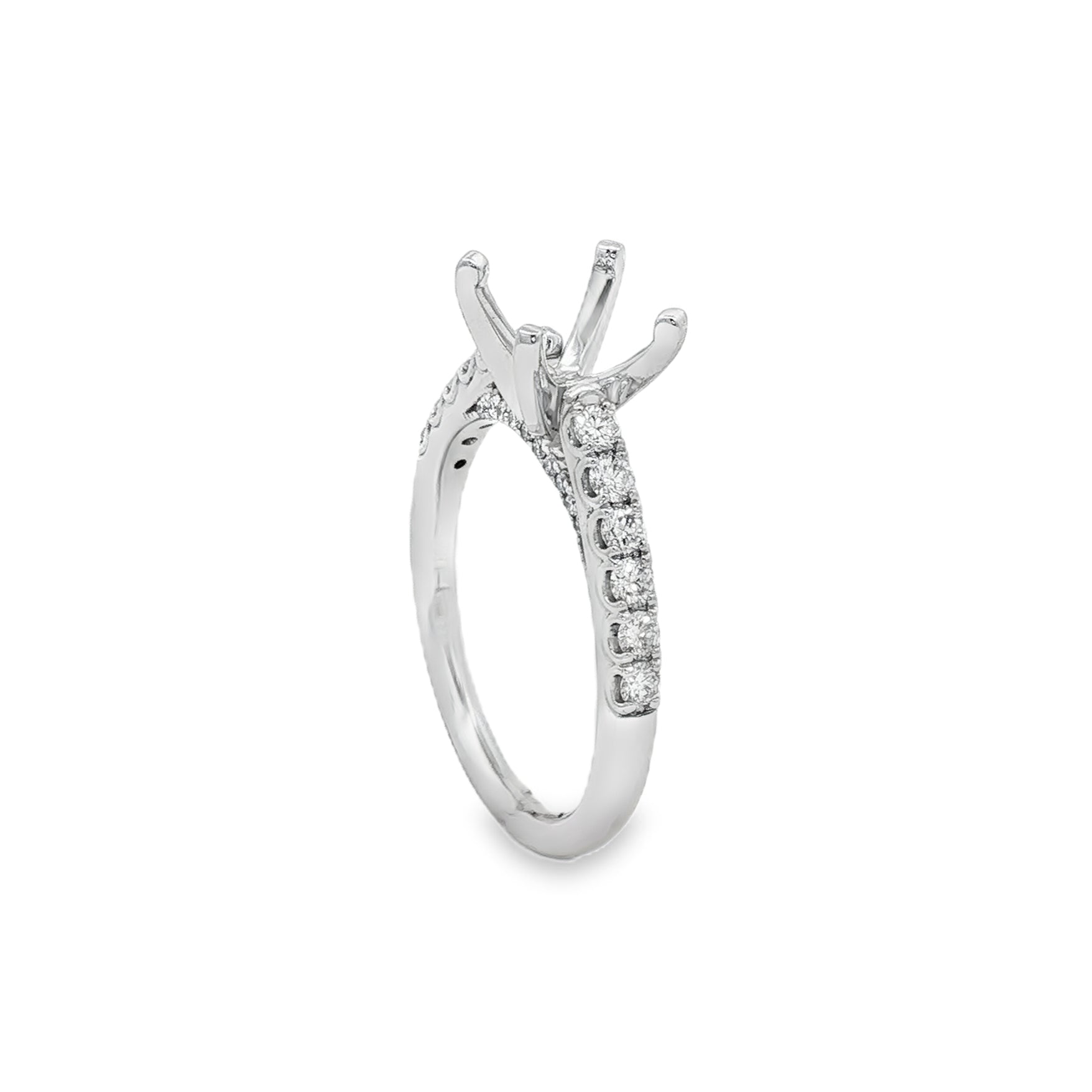 14kt White Gold Lab Diamond Semi-Mount