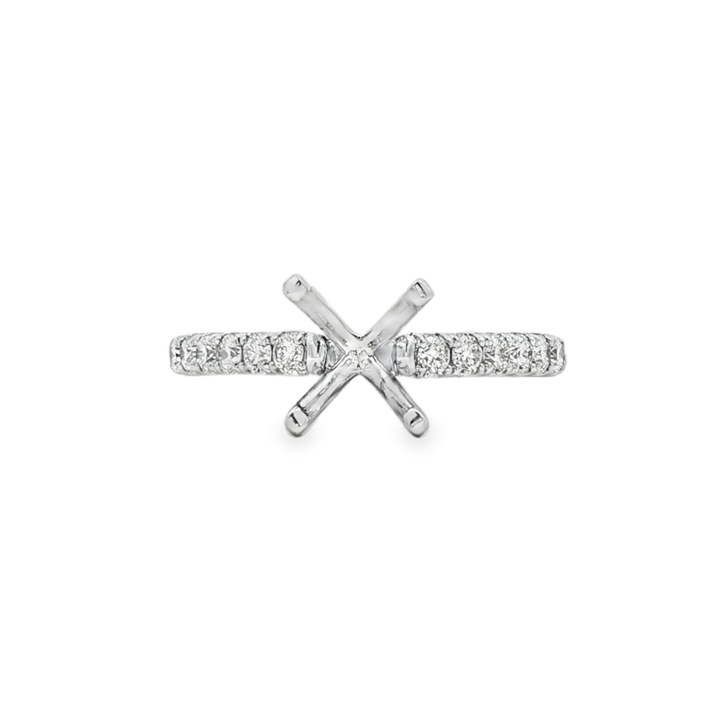 14kt White Gold Lab Diamond Semi-Mount