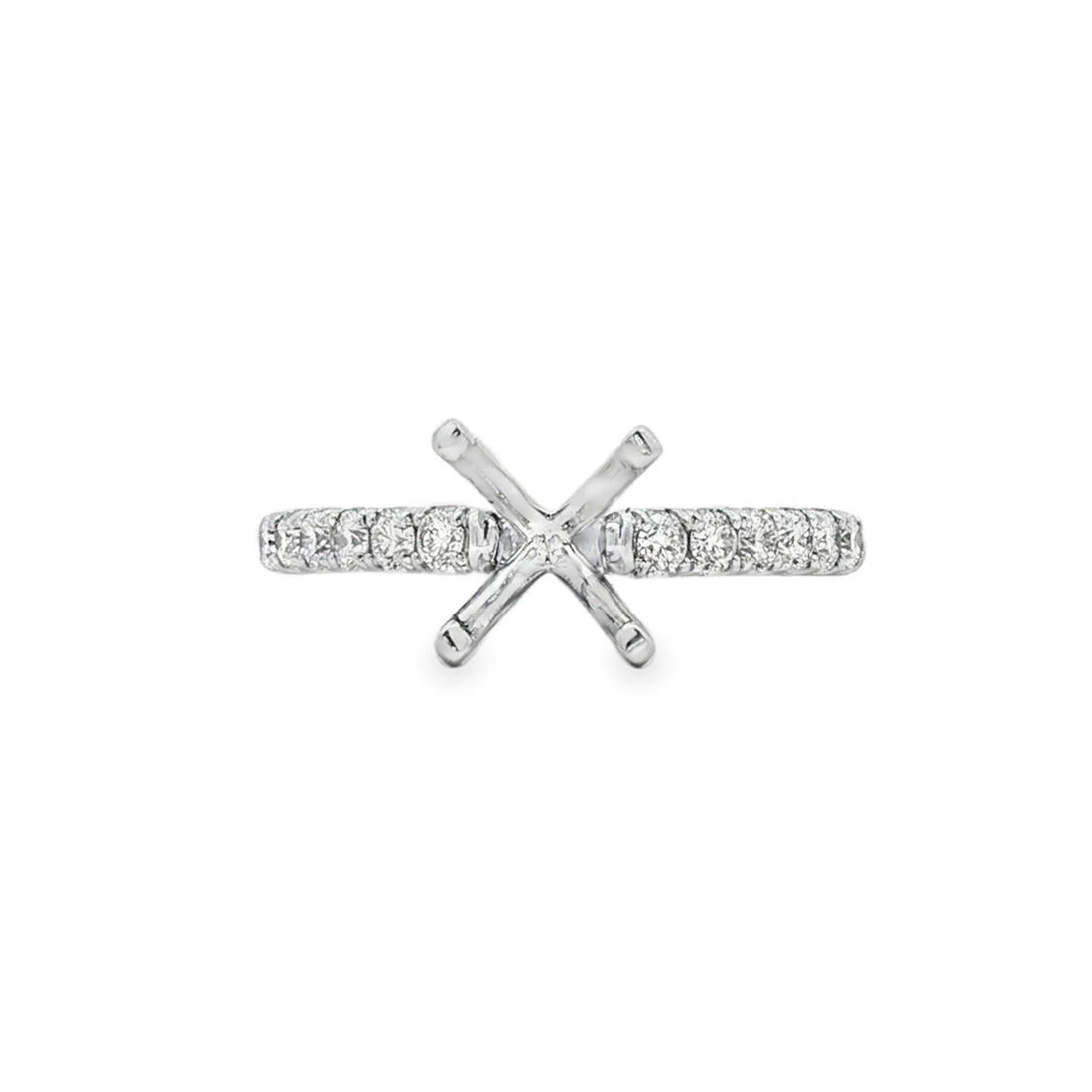 14kt White Gold Lab Diamond Semi-Mount