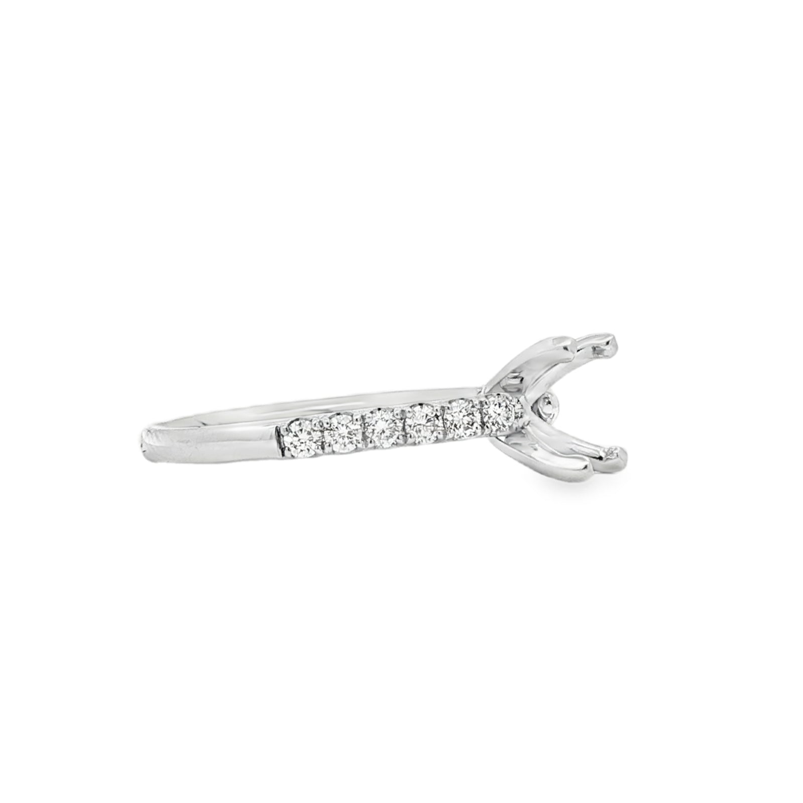 14kt White Gold Lab Diamond Semi-Mount