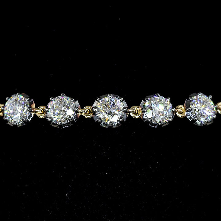 14kt Yellow and Black Gold Lab Diamond Tennis Bracelet