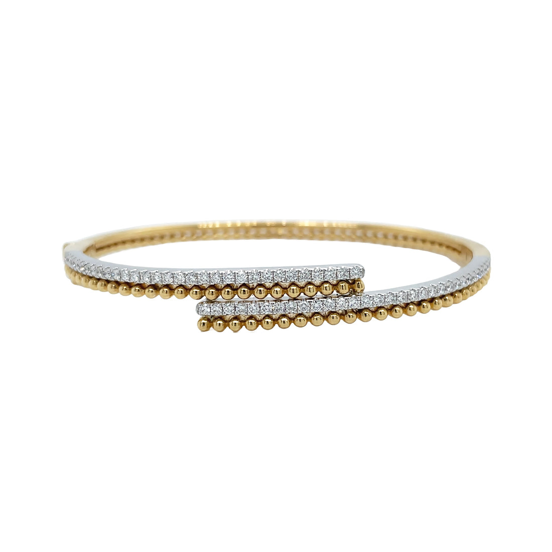 18kt Yellow and White Gold Diamond Bangle