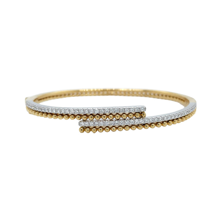 18kt Yellow and White Gold Diamond Bangle