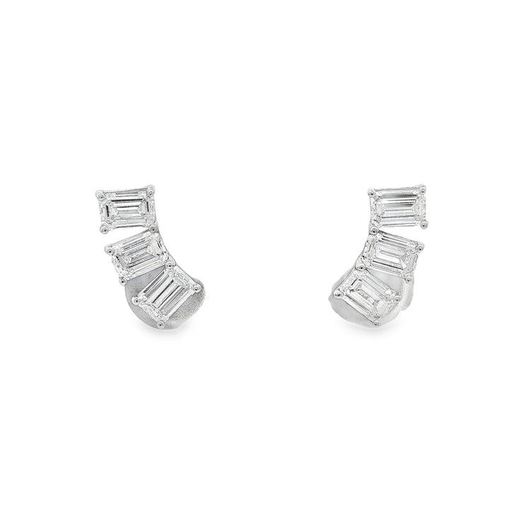 14kt White Gold Lab Diamond Earring