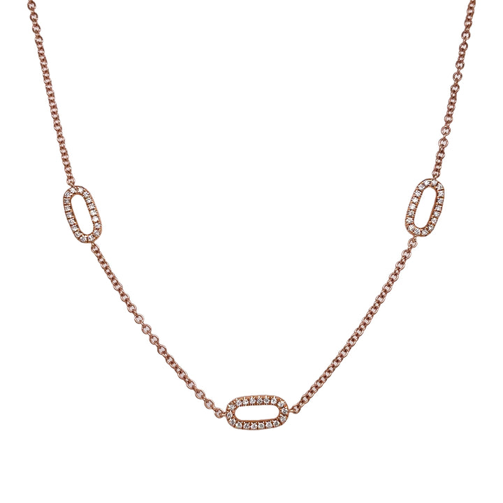 18kt Rose Gold Diamonds-by-the-inch Necklace