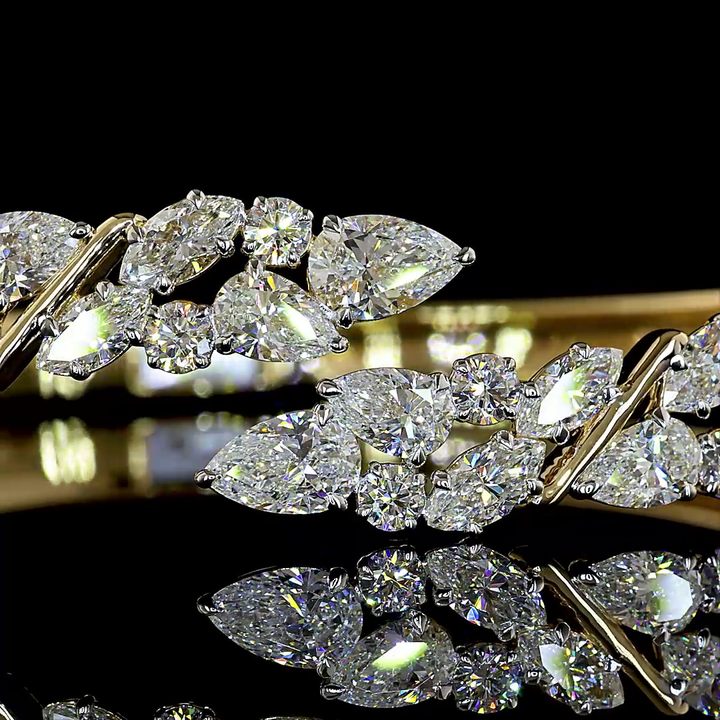 14kt Yellow Gold Lab Diamond Bangle