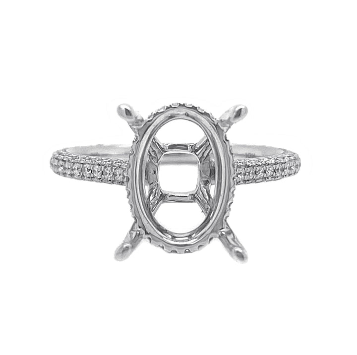18kt White Gold Diamond Semi Mount