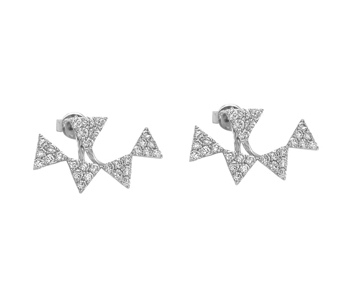 18kt White Gold Diamond Earrings