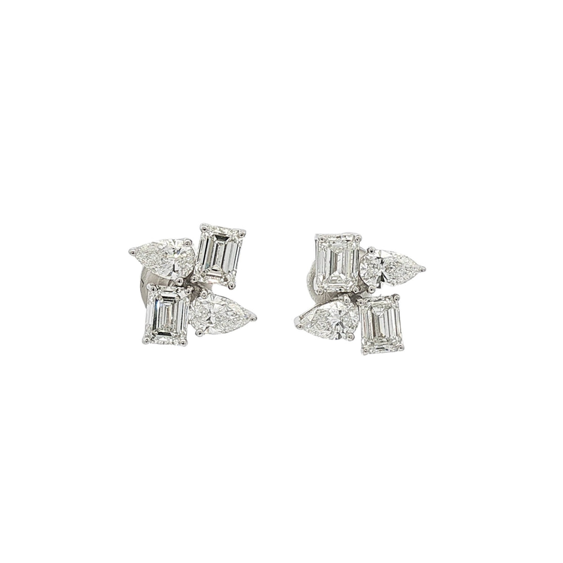 18kt White Gold Lab Diamond Earrings