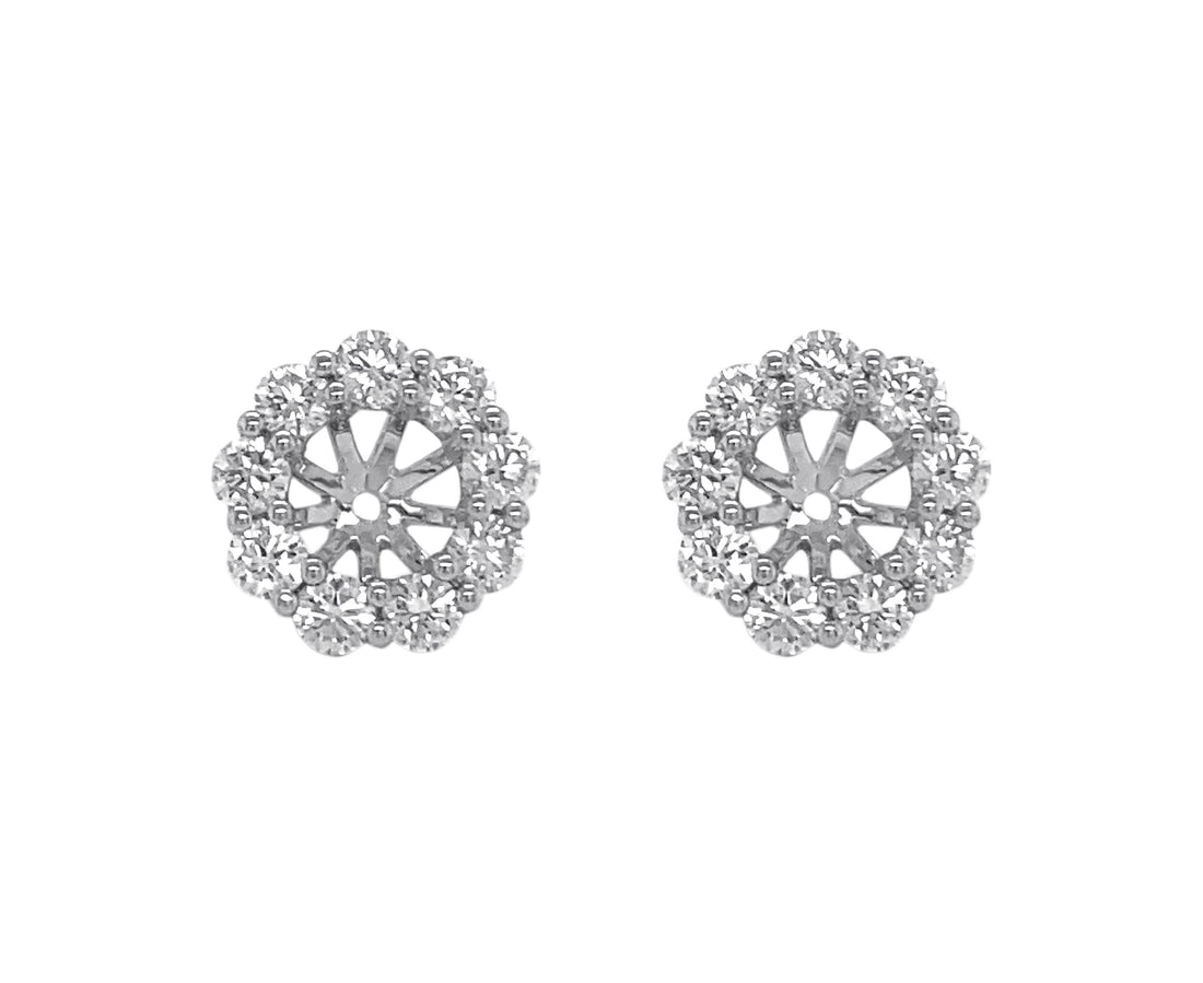 18kt White Gold Diamond Earrings