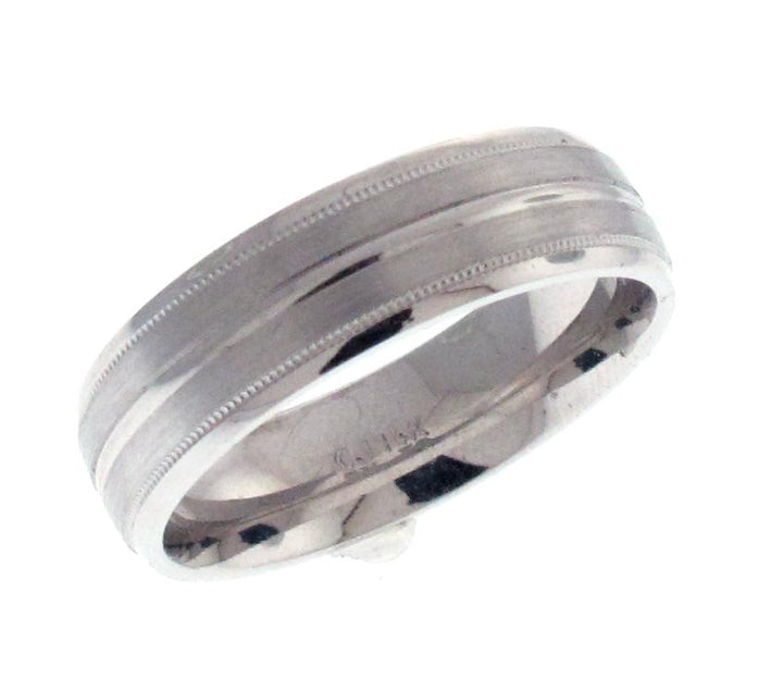 14kt White Gold Men's Wedding Band