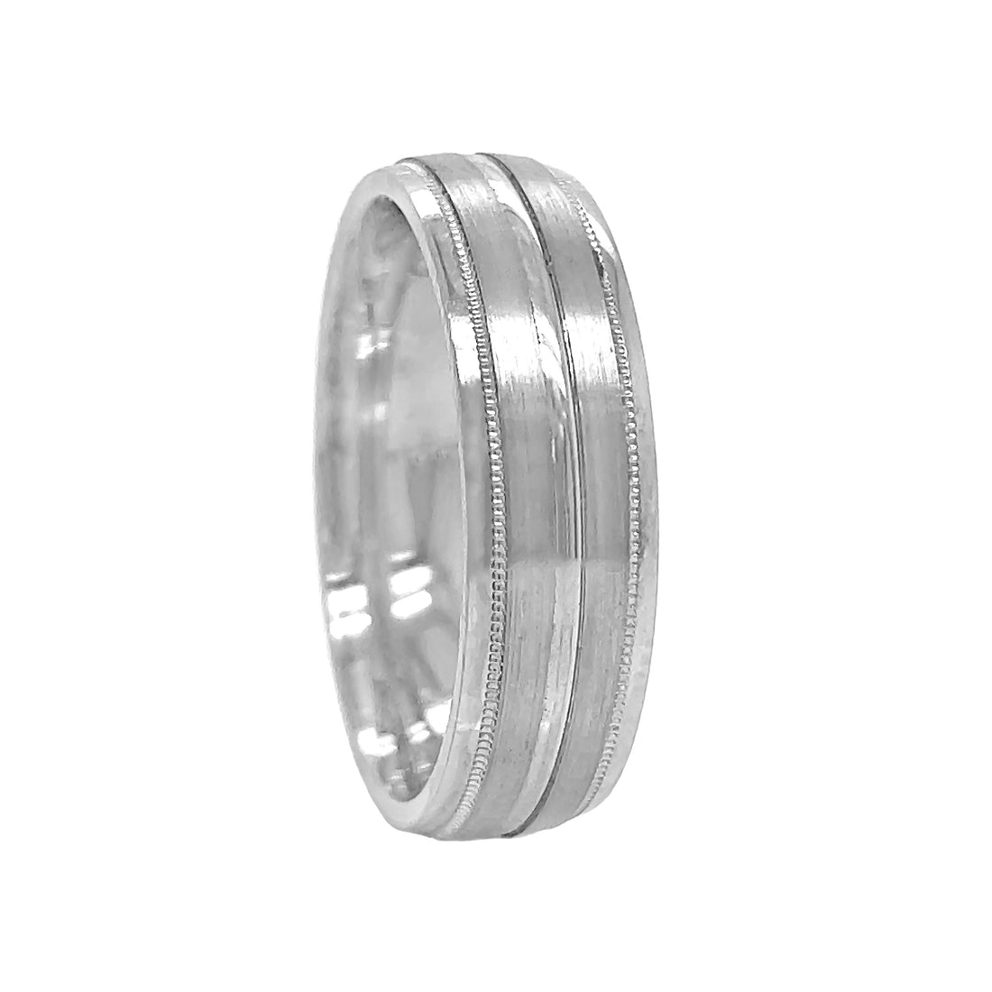 14kt White Gold Men's Wedding Band
