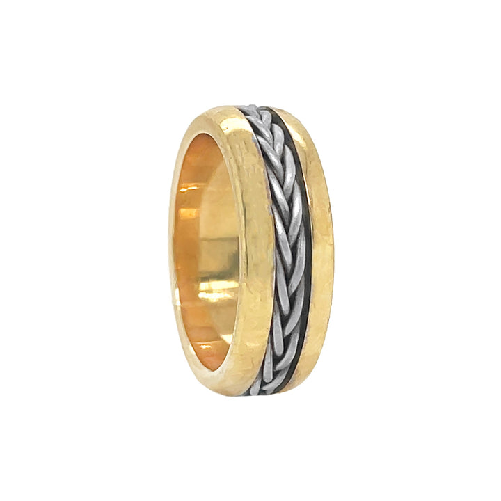 14kt White And Yellow Gold Wedding Band