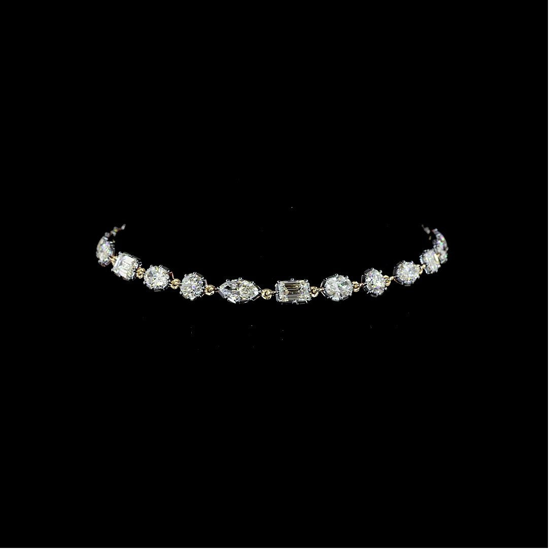 14kt Yellow And Black Gold Lab Diamond Bracelet