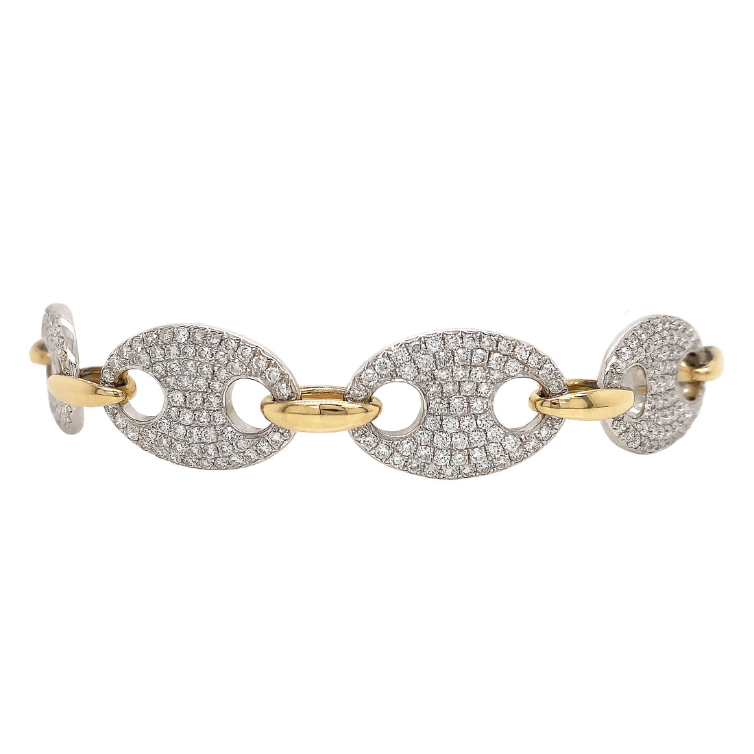 18kt Yellow And White Gold Diamond Bracelet