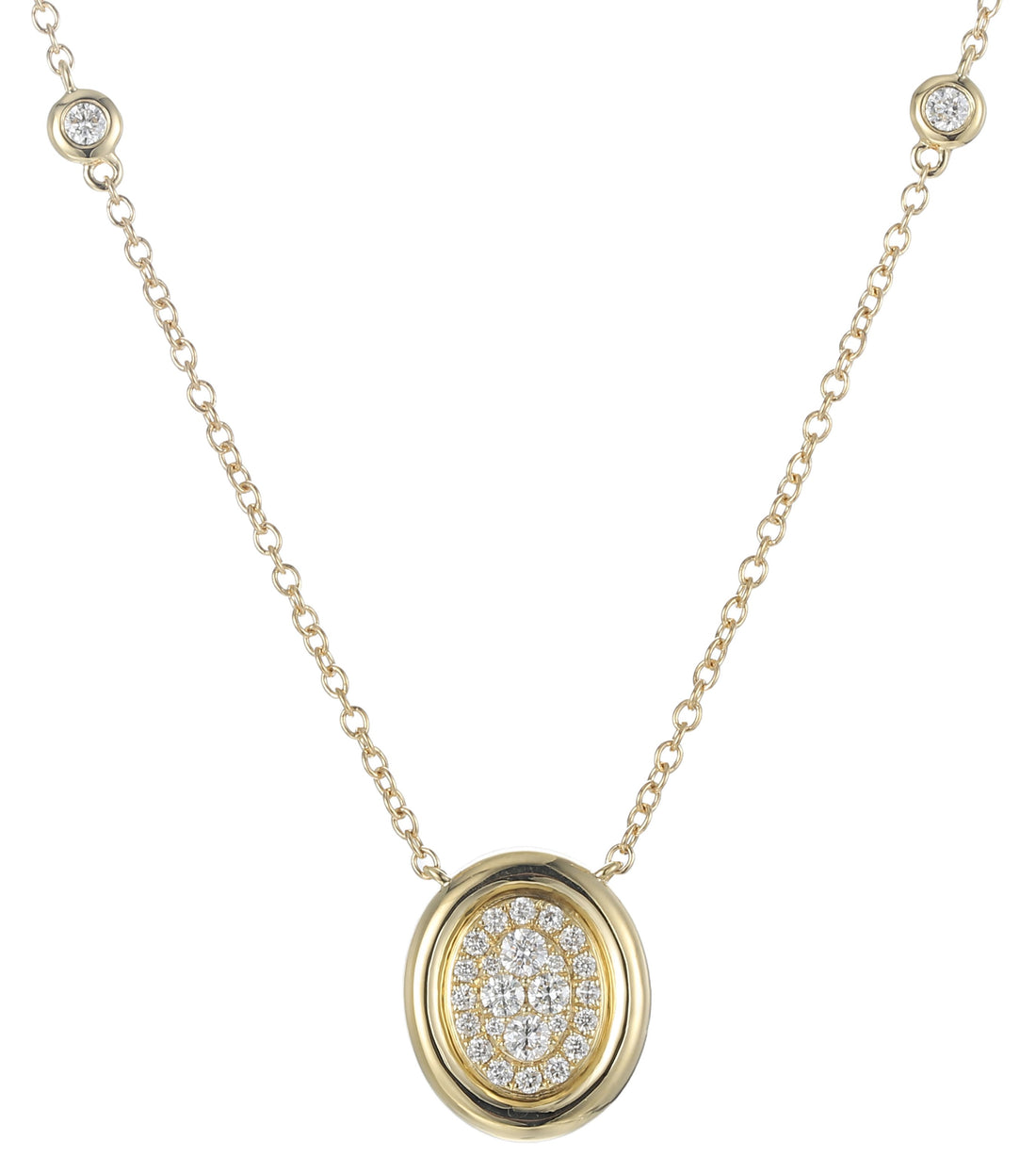 18kt Yellow Gold Diamond Pendant