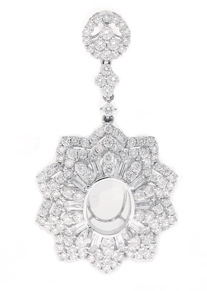 18kt White Gold Diamond Pendant Mounting