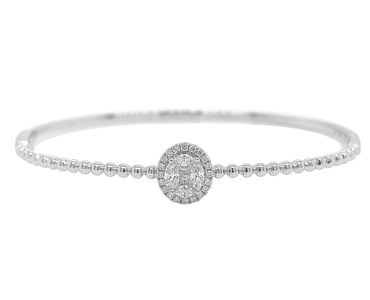 18kt White Gold Diamond Bangle