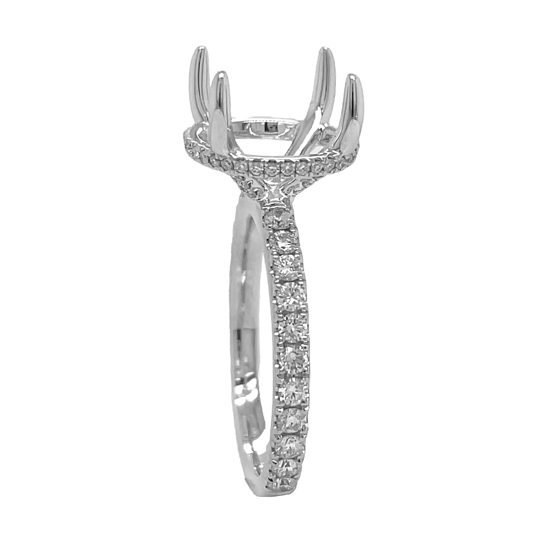 18kt White Gold Diamond Semi-mount