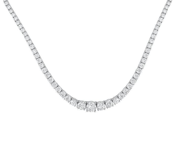 18kt White Gold Diamond Tennis Necklace