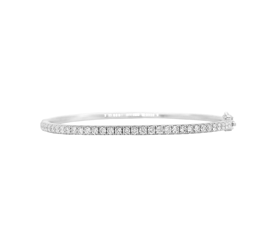 18kt White Gold Diamond Bangle