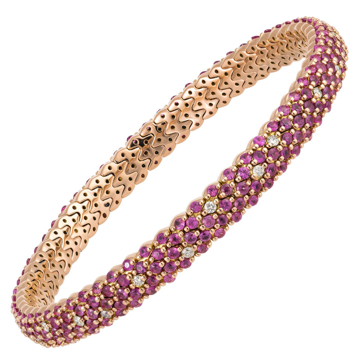 18kt Rose Gold Diamond Stretchy Bangle