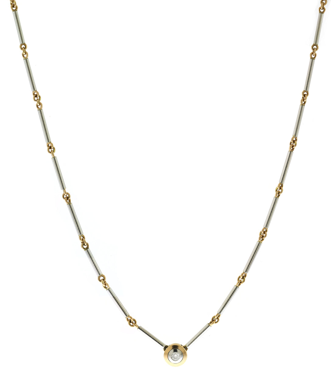 18kt White And Rose Gold Diamond Necklace