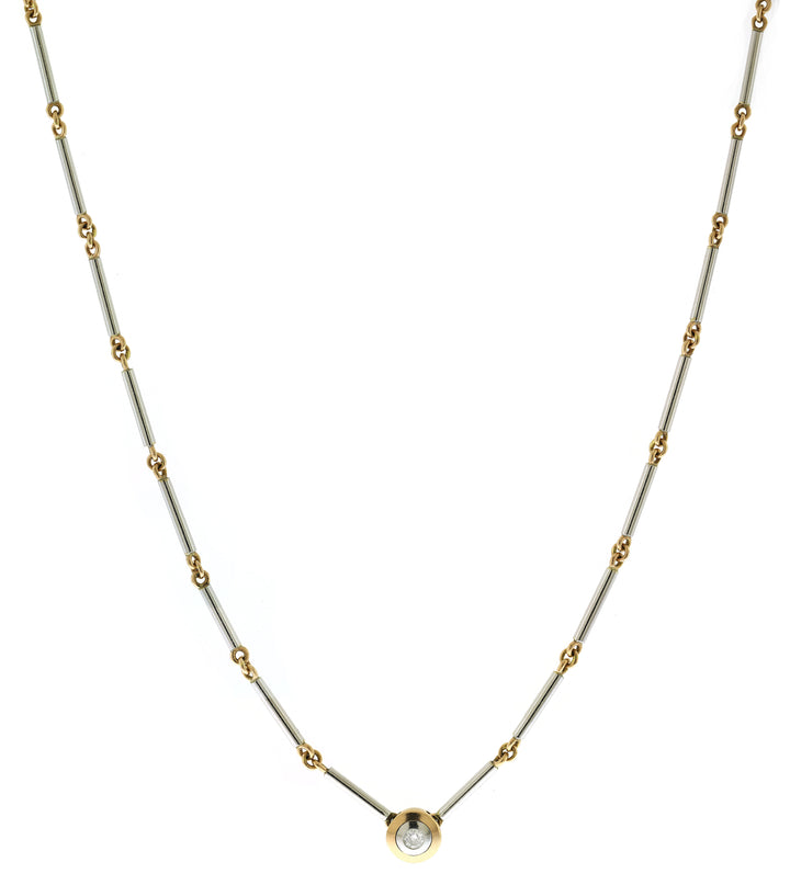 18kt White And Rose Gold Diamond Necklace