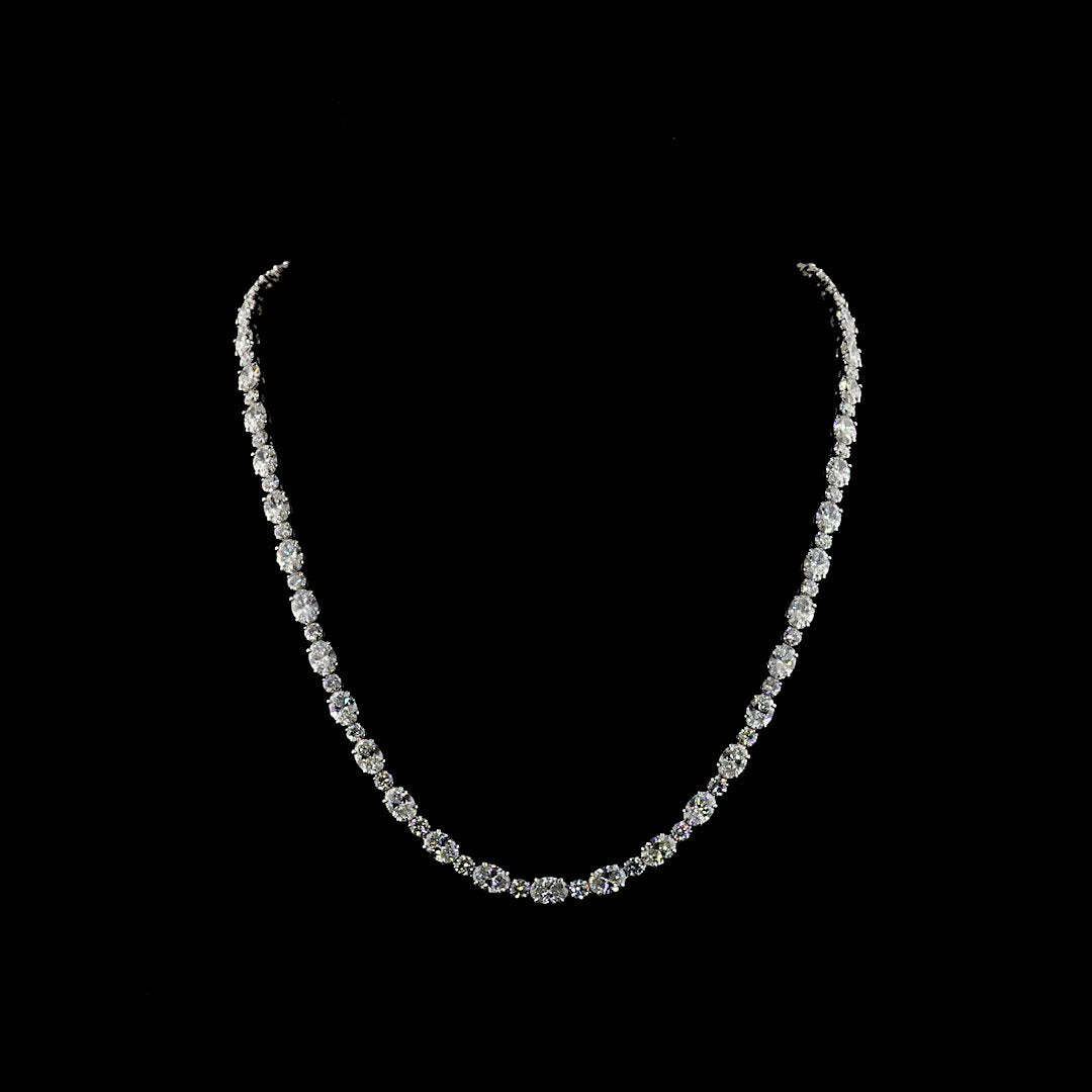 14kt White Gold Lab Diamond Tennis Necklace