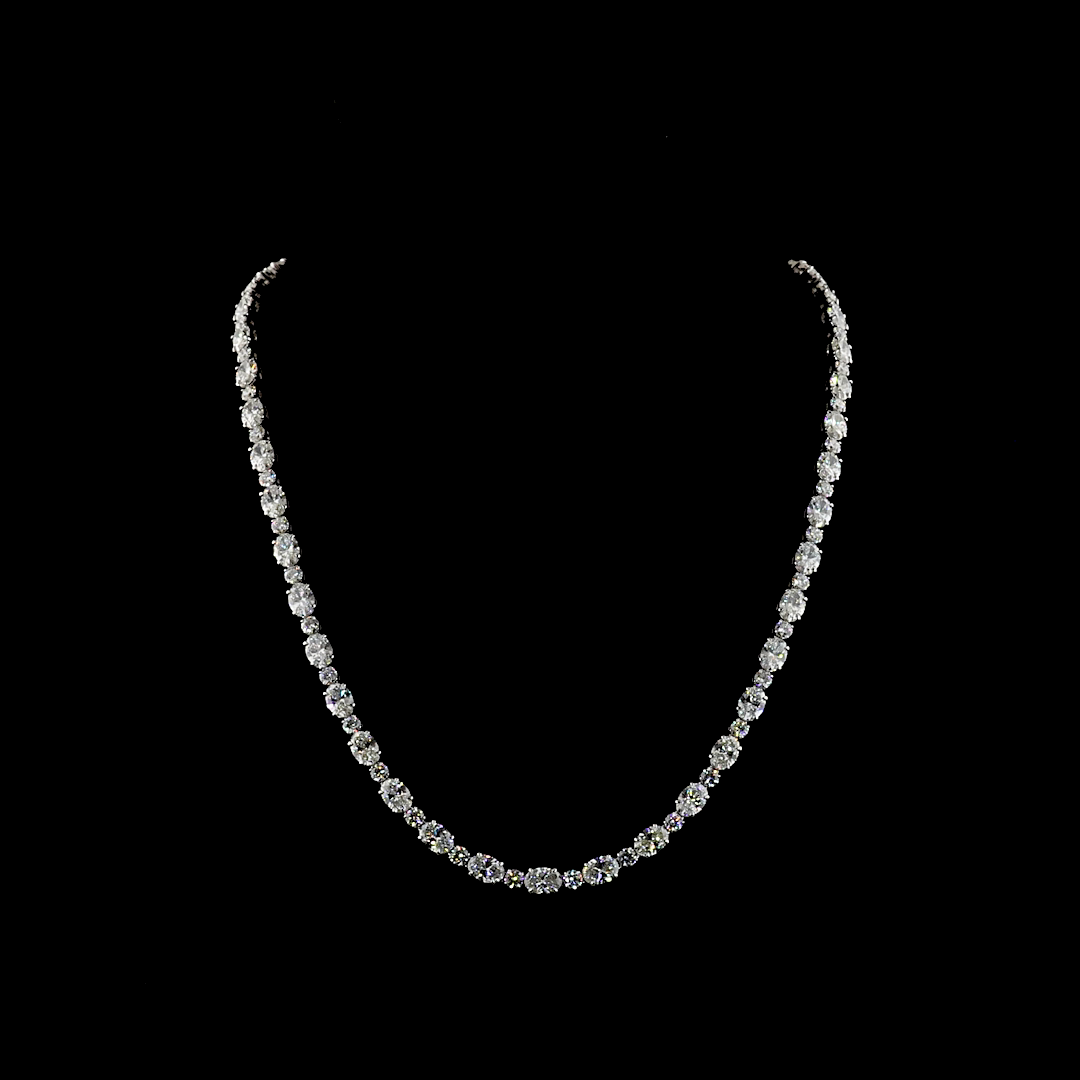 14kt White Gold Lab Diamond Tennis Necklace