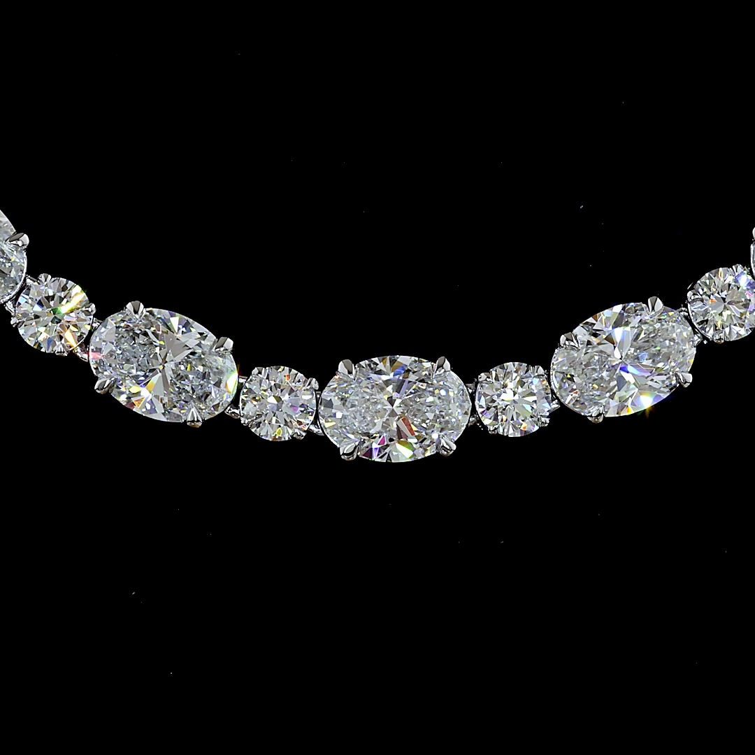 14kt White Gold Lab Diamond Tennis Necklace