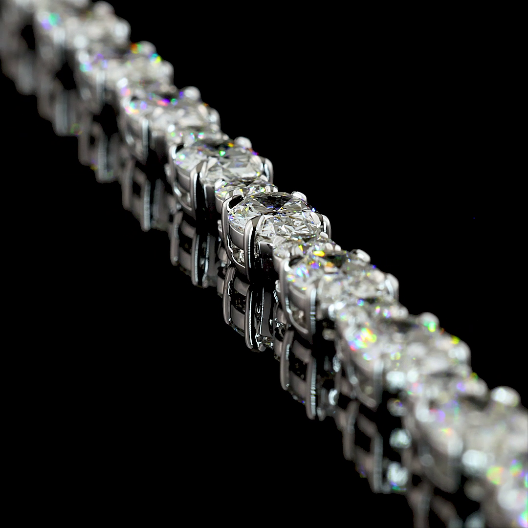 14kt White Gold Lab Diamond Tennis Necklace