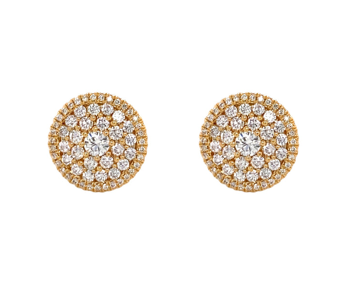 18kt Yellow Gold Diamond Earrings
