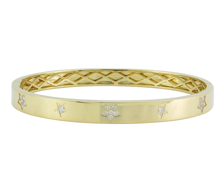 18kt Yellow Gold Diamond Bangle