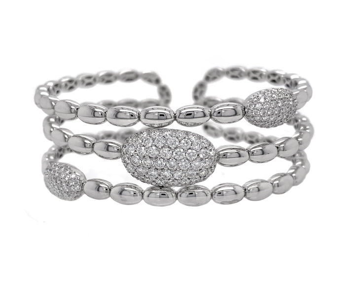18kt White Gold Diamond Bangle