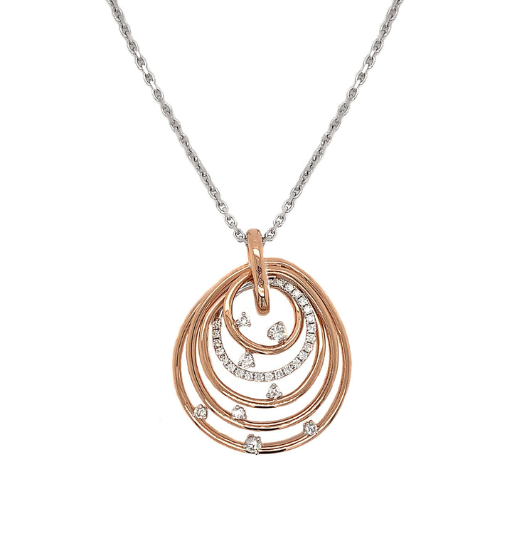 18kt Rose Gold Diamond Pendant