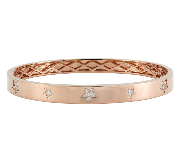 18kt Rose Gold Diamond Bangle