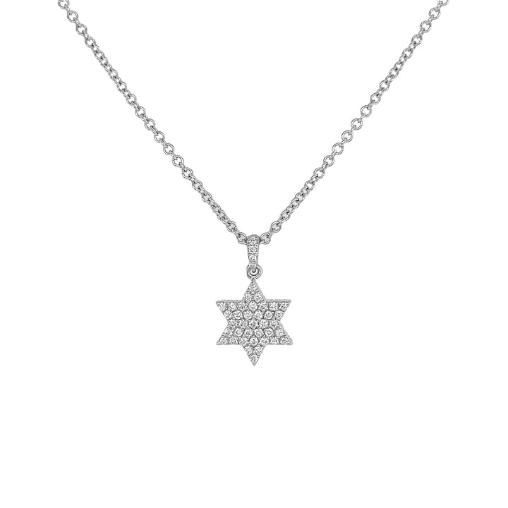 18kt White Gold Diamond Star Pendant