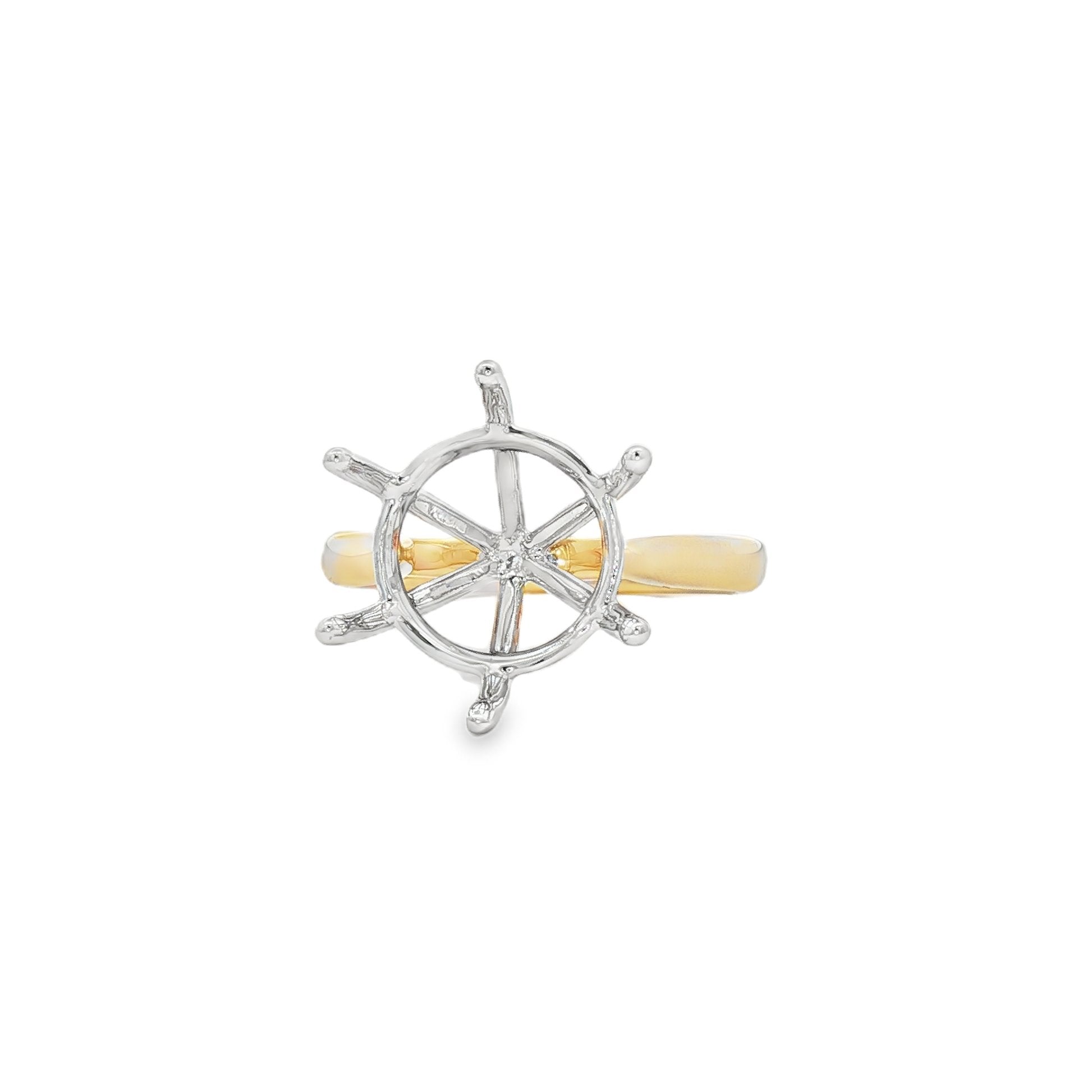 14kt Yellow And White Gold Semi-Mount