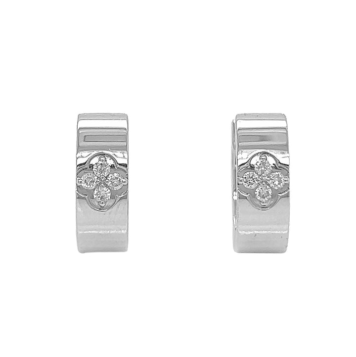 18kt White Gold Diamond Earrings