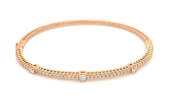 18kt Rose Gold Diamond Bangle