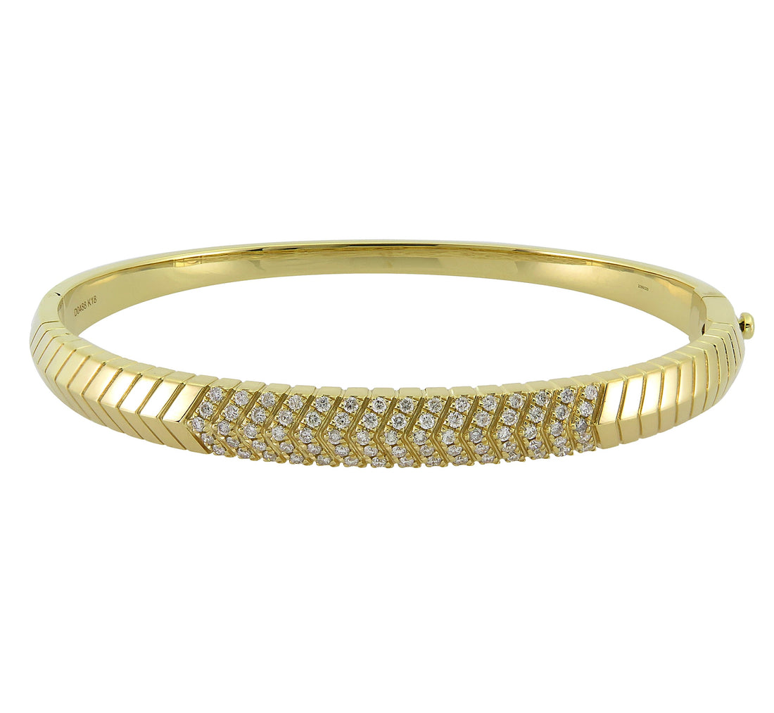 18kt Yellow Gold Diamond Bangle