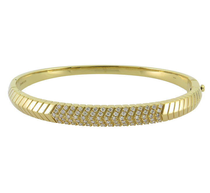 18kt Yellow Gold Diamond Bangle