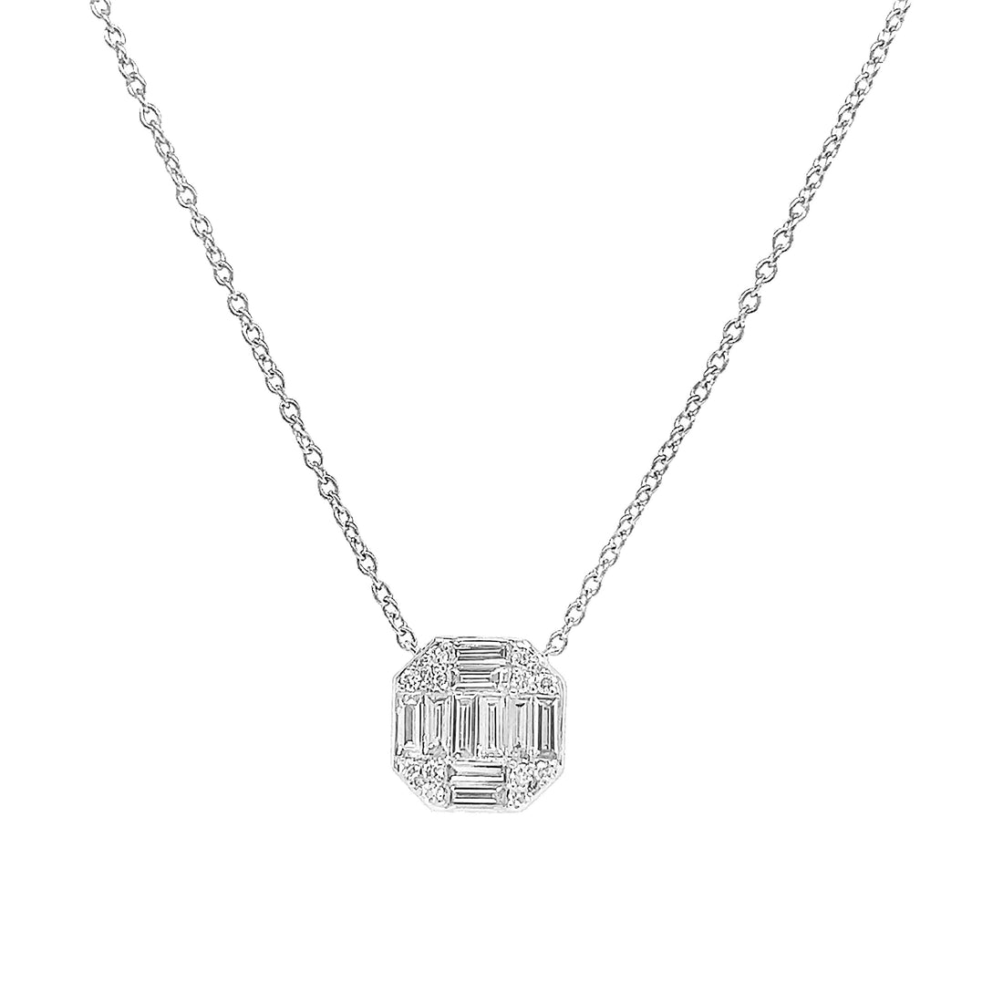 18kt White Gold Diamond Pendant