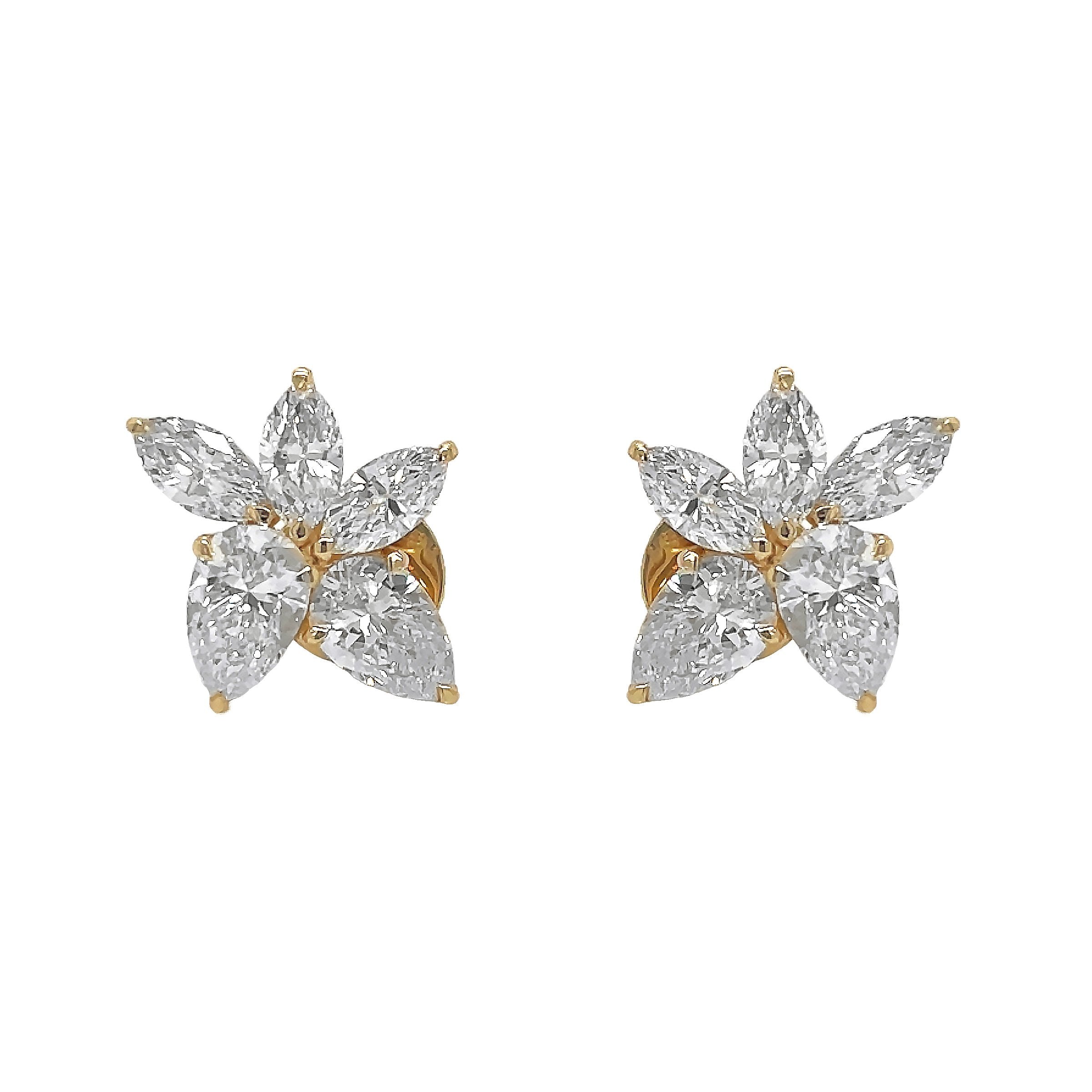 14kt Yellow Gold Lab Diamond Earrings