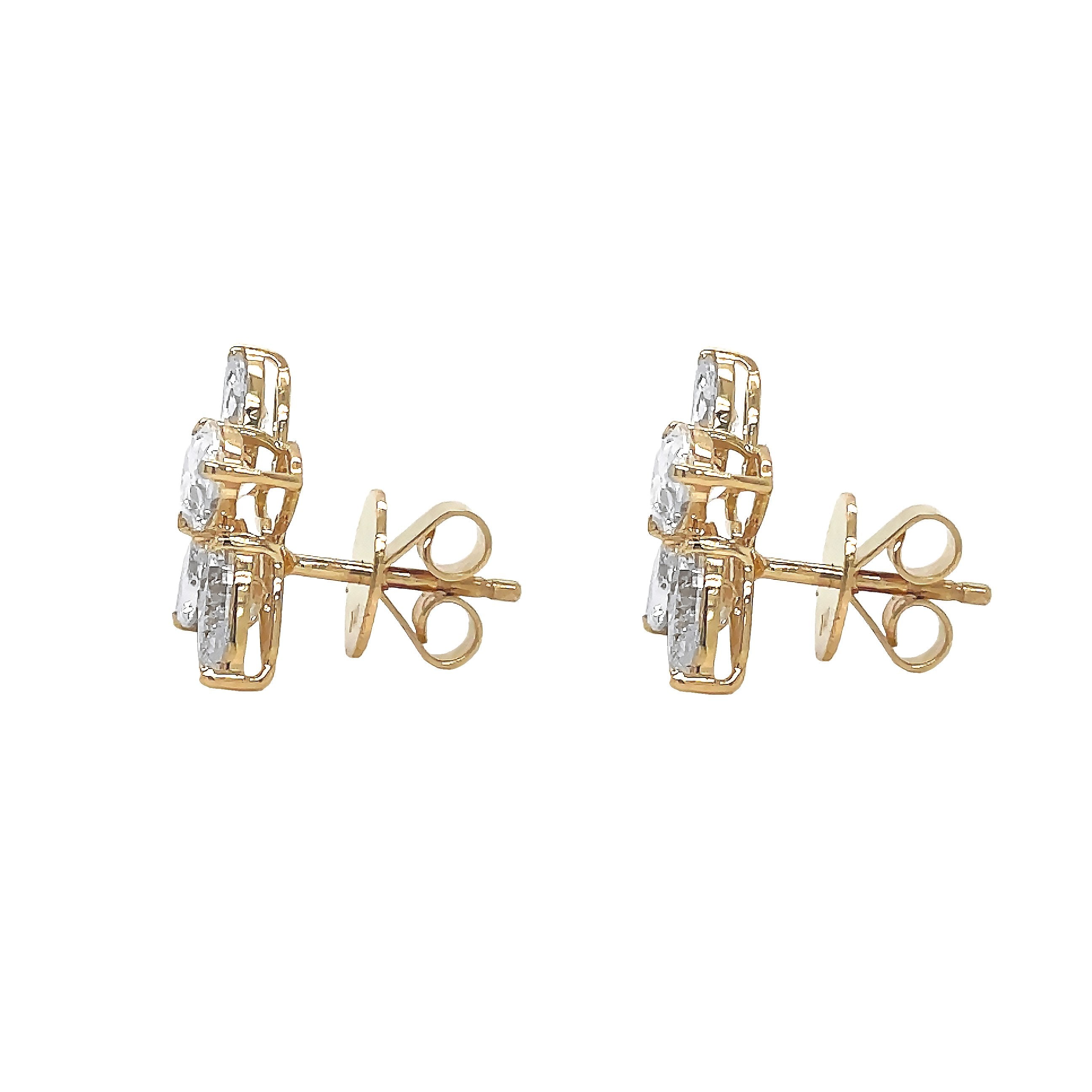 14kt Yellow Gold Lab Diamond Earrings