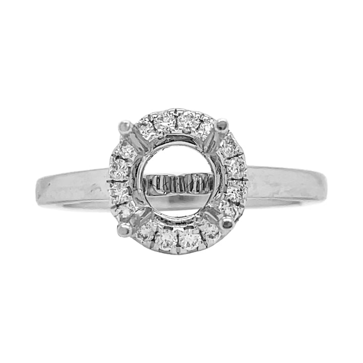 18kt white gold diamond  semi-mount